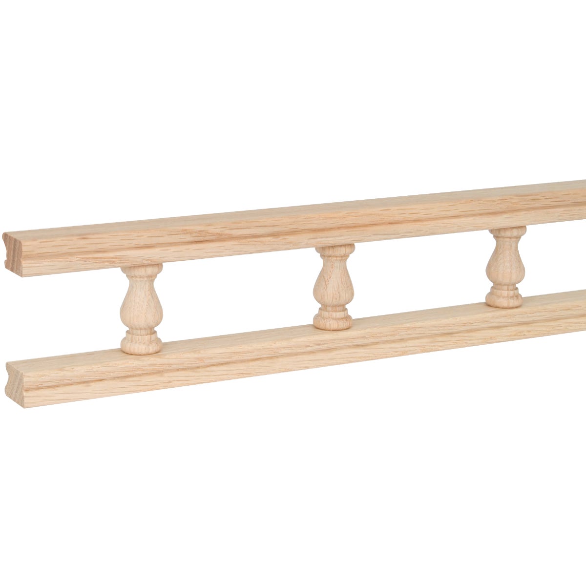 Waddell 2-1/2 In. H. x 48 In. L. Oak Spindle Galley Rail