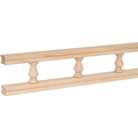 Waddell 2-1/2 In. H. x 48 In. L. Oak Spindle Galley Rail