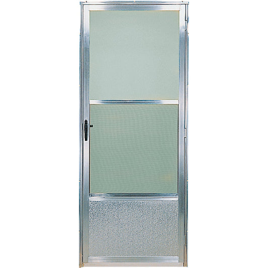 Croft Imperial Style 30 In. W x 80 In. H x 1 In. Thick Mill Self-Storing Aluminum Storm Door