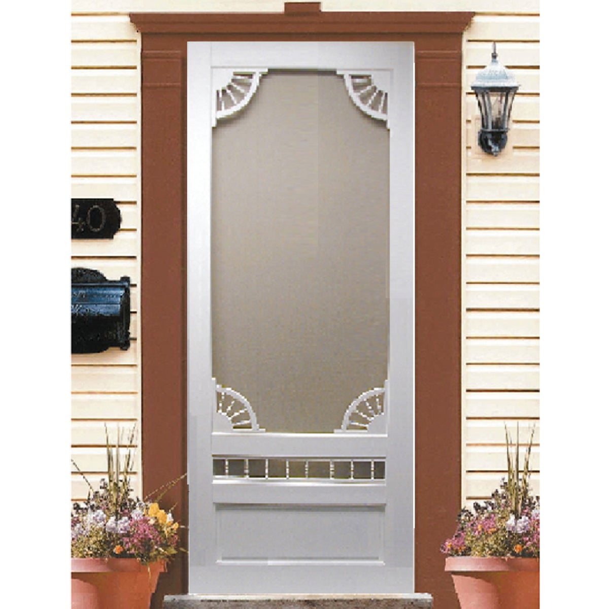 Snavely Kimberly Bay Dakota 36 In. W x 80 In. H x 1 In. Thick White Vinyl Screen Door