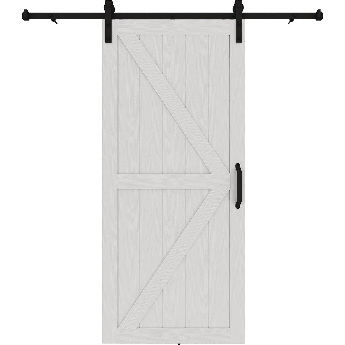 Colonial Elegance Artisan 37 In. x 84 In. x 1.38 In. White Vinyl K-Style Barn Door Kit