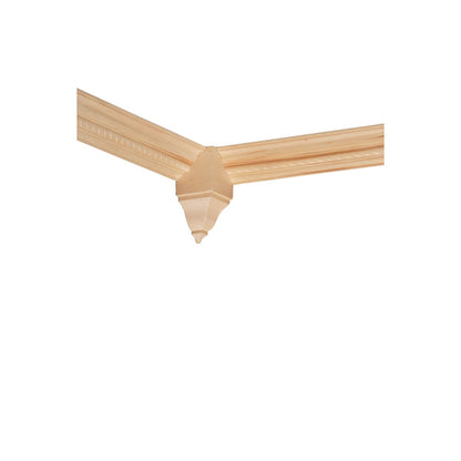 House of Fara 4-3/8 In. x 2 In. x 2 In. Unfinished Hardwood Inside Corner Block