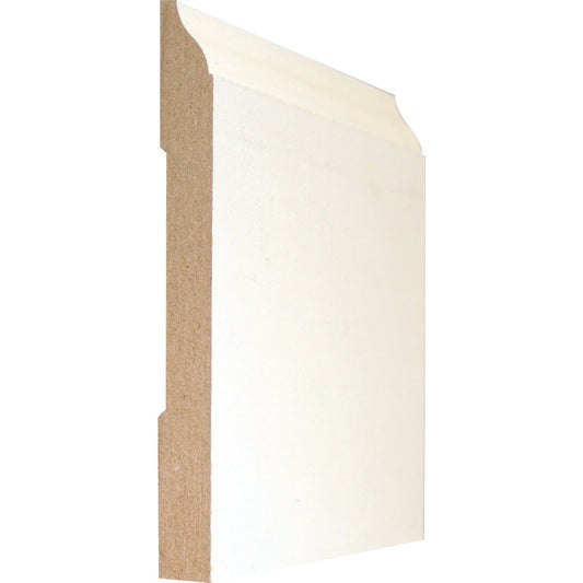 Cedar Creek 620 15/32 In. W. x 4-1/4 In. H. x 8 Ft. L. White MDF Colonial Base Molding