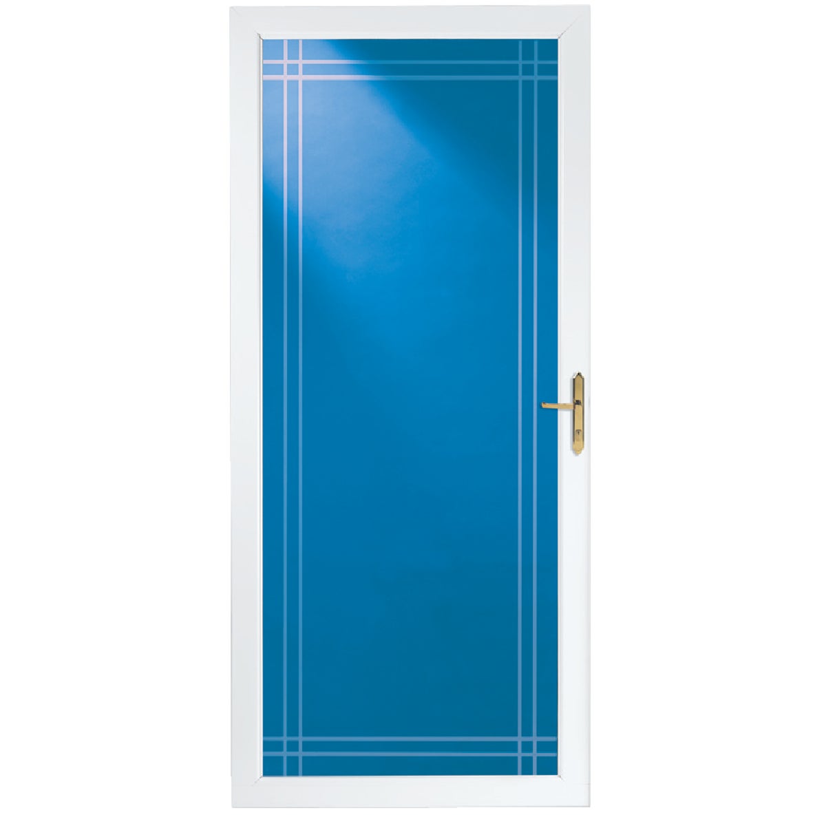 Larson Classic 36 In. W. x 80 In. H. x 1-1/4 In. Thick White Full View Aluminum Storm Door