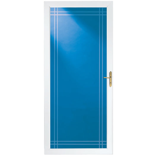 Larson Classic 36 In. W. x 80 In. H. x 1-1/4 In. Thick White Full View Aluminum Storm Door