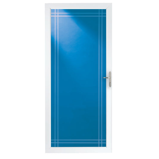 Larson Classic 36 In. W. x 80 In. H. x 1-1/4 In. Thick White Full View Aluminum Storm Door