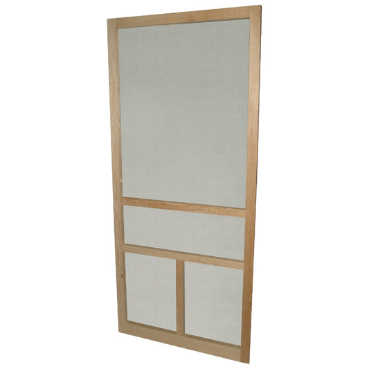 Snavely 32 In. W x 80 In. H x 1-1/8 In. Thick Natural Solid Pine Wood T-Bar Screen Door