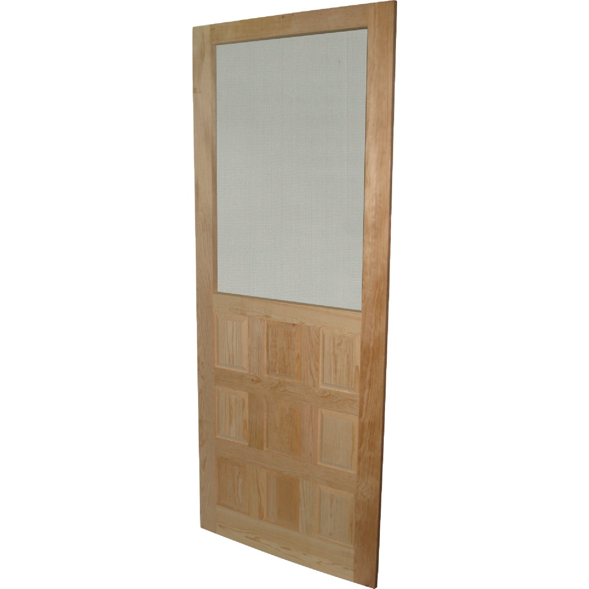 Snavely 32 In. W x 80 In. H x 1-1/8 In. Thick Stainable Natural Solid Pine Wood 9-Panel Screen Door