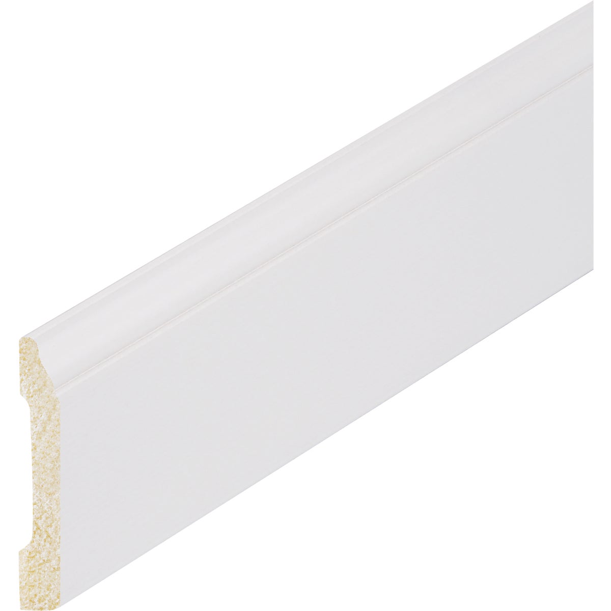 Inteplast Building Products 3/8 In. W. x 3-3/16 In. H. x 8 Ft. L. Crystal White Polystyrene Colonial Base Molding