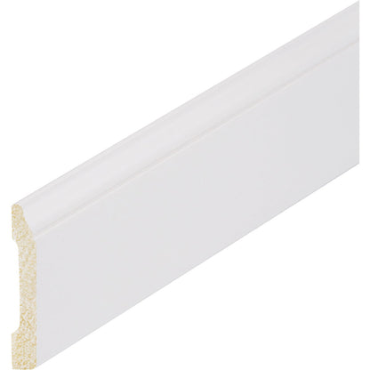 Inteplast Building Products 3/8 In. W. x 3-3/16 In. H. x 8 Ft. L. Crystal White Polystyrene Colonial Base Molding