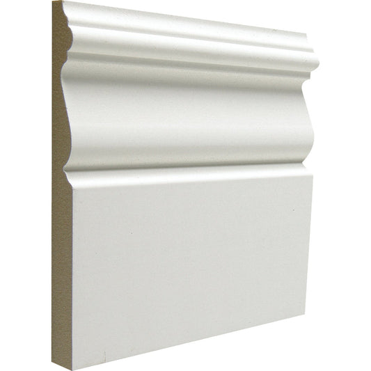 Cedar Creek B312 15/32 In. W. x 5-1/4 In. H. x 5 Ft. L. White MDF Victorian Base Molding