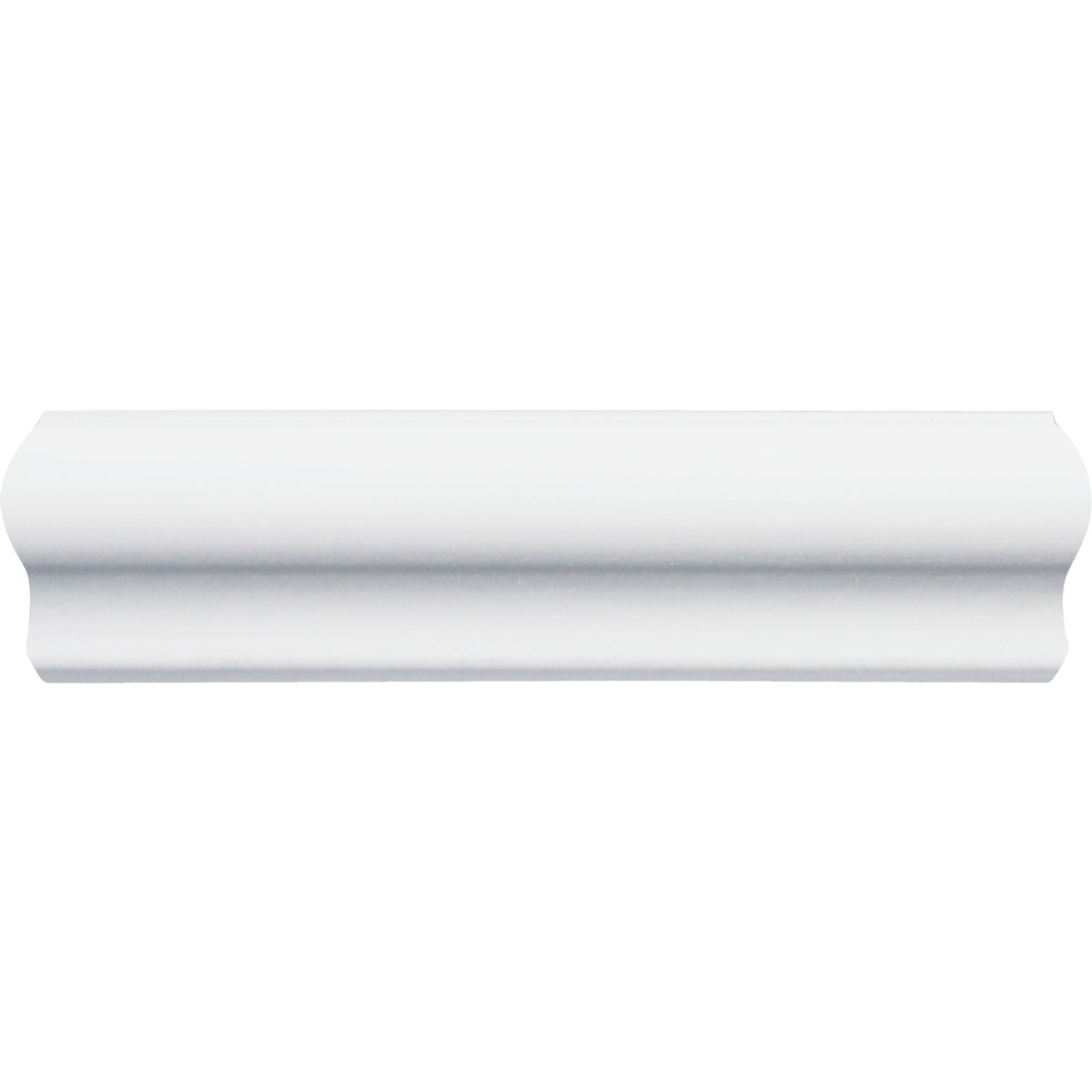 Inteplast Building Products 7/16 In. x 1-3/16 In. x 8 Ft. Crystal White Polystyrene Base Molding Cap