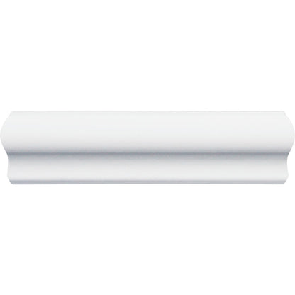 Inteplast Building Products 7/16 In. x 1-3/16 In. x 8 Ft. Crystal White Polystyrene Base Molding Cap