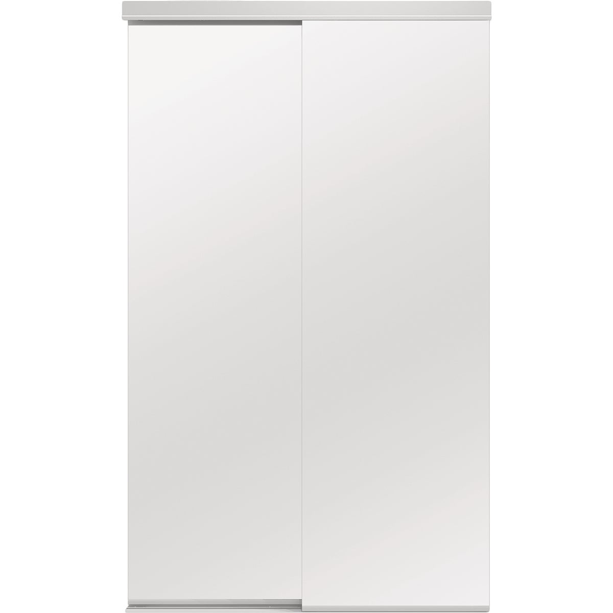 Colonial Elegance Classic 60 In. W x 80-1/2 In. H White Frameless Mirrored Sliding Bypass Door