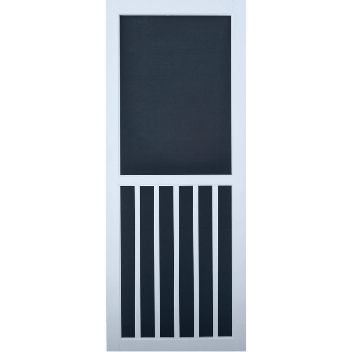 Snavely Kimberly Bay 32 In. W x 80 In. H x 1 In. Thick White Vinyl 5-Bar Screen Door