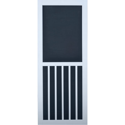 Snavely Kimberly Bay 32 In. W x 80 In. H x 1 In. Thick White Vinyl 5-Bar Screen Door