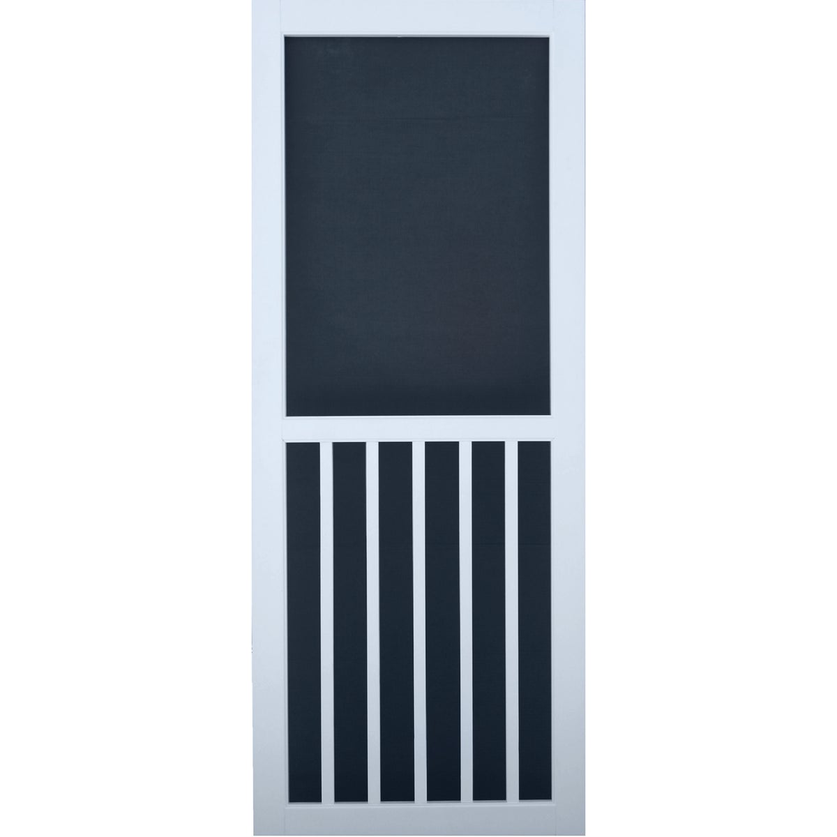 Snavely Kimberly Bay 36 In. W x 80 In. H x 1 In. Thick White Vinyl 5-Bar Screen Door