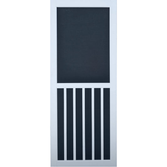 Snavely Kimberly Bay 36 In. W x 80 In. H x 1 In. Thick White Vinyl 5-Bar Screen Door