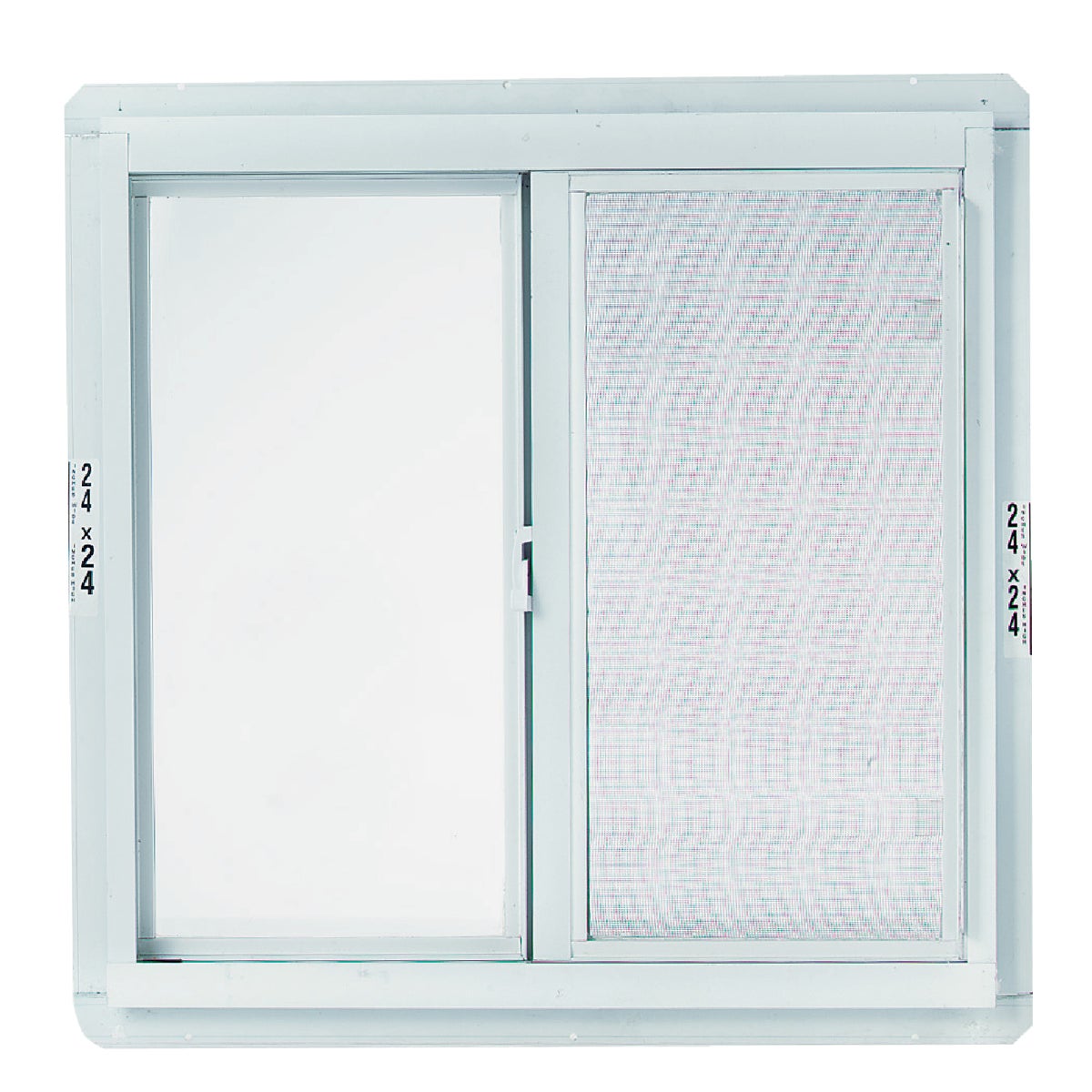 Croft Series 70 23 In. W. x 23 In. H. White Aluminum Sliding Window with Screen