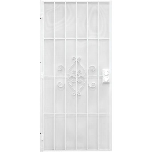 Precision Regal 30 In. W x 80 In. H White Steel Security Door