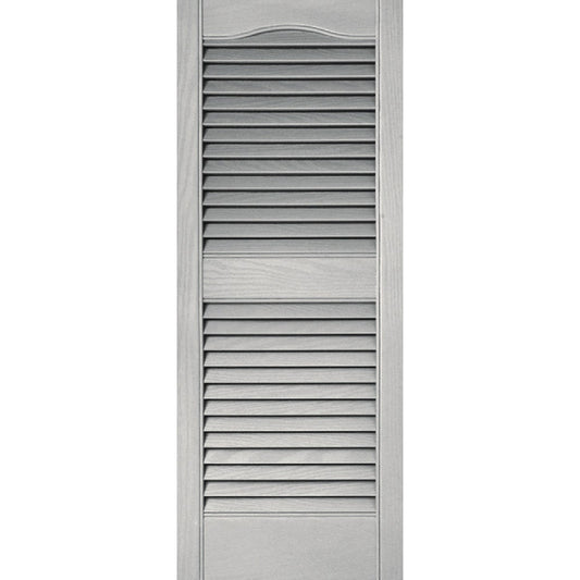 Builders Edge 15 In. x 36 In. Vinyl Louvered Shutter, (2-Pack)