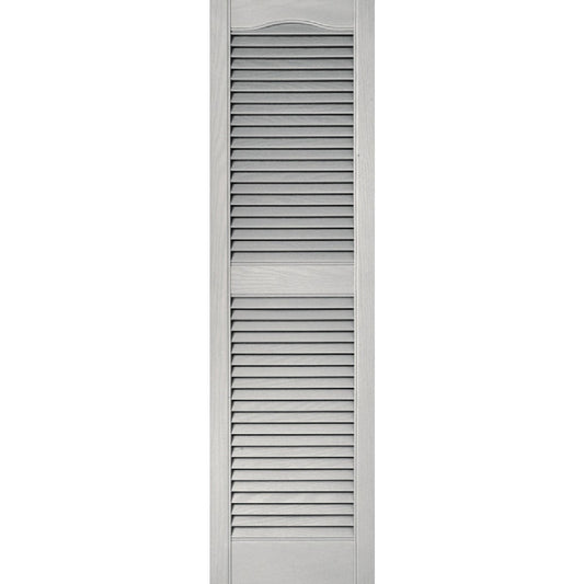 Builders Edge 15 In. x 52 In. Vinyl Louvered Shutter, (2-Pack)