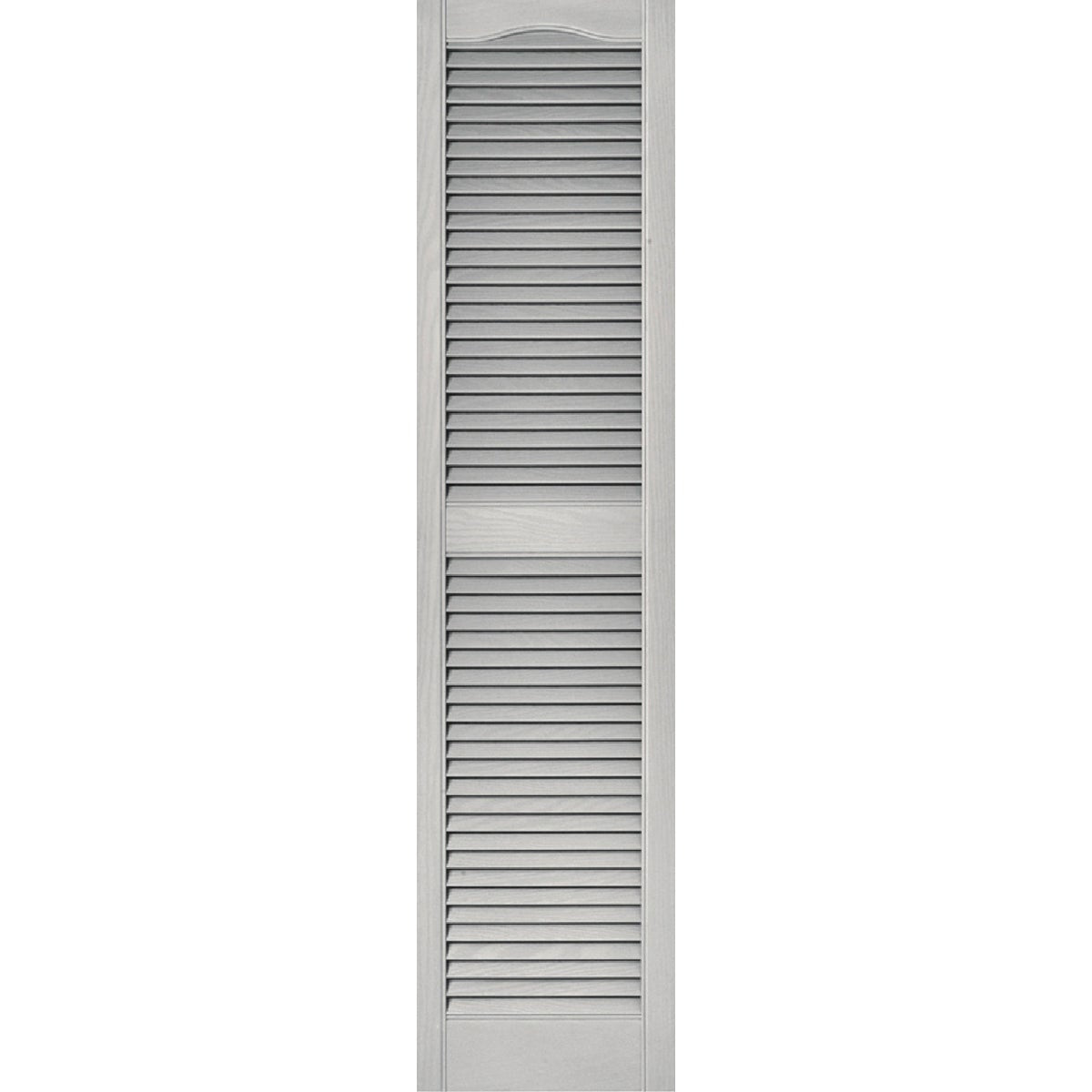 Builders Edge 15 In. x 55 In. Vinyl Louvered Shutter, (2-Pack)