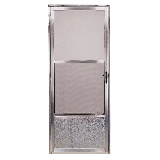 Croft Imperial Style 36 In. W x 80 In. H x 1 In. Thick Mill Self-Storing Aluminum Storm Door