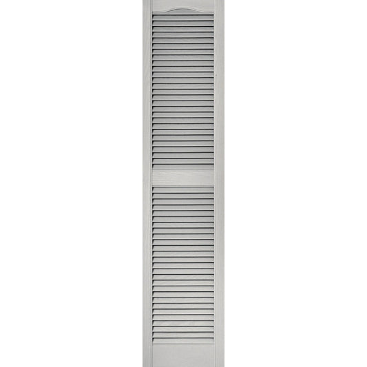 Builders Edge 15 In. x 64 In. Vinyl Louvered Shutter, (2-Pack)