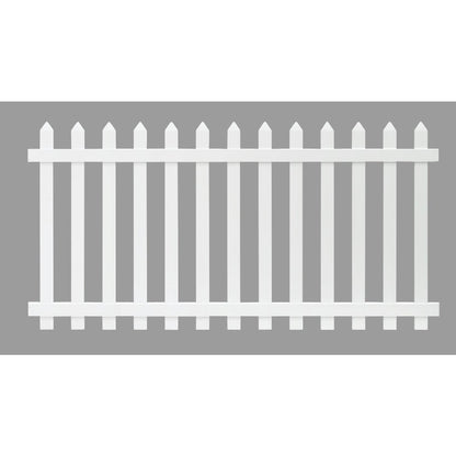 Outdoor Essentials 4 Ft. H. x 8 Ft. L. Spaced White Vinyl Picket Fence