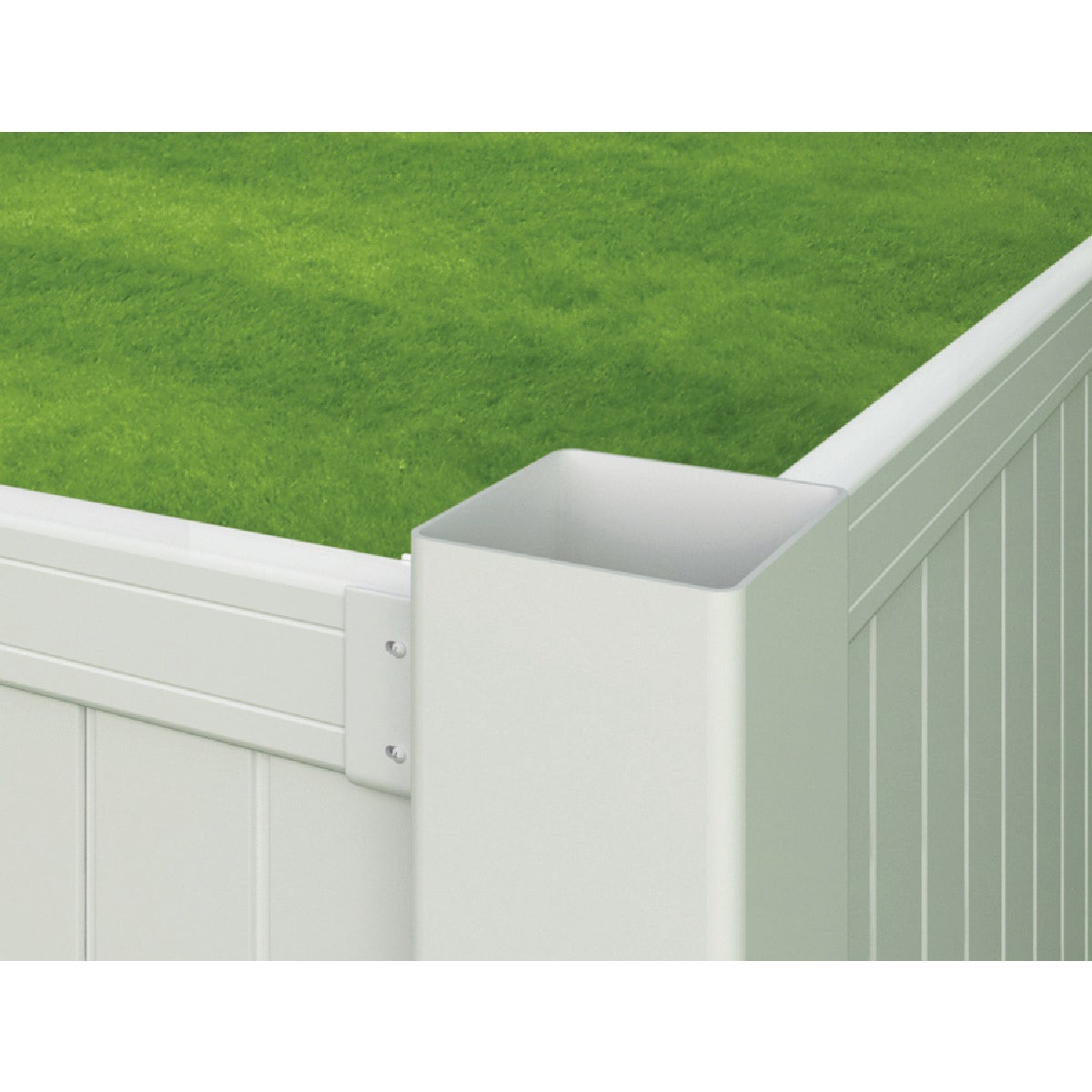 Outdoor Essentials 4 In. x 4 In. x 72 In. White Blank Vinyl Post