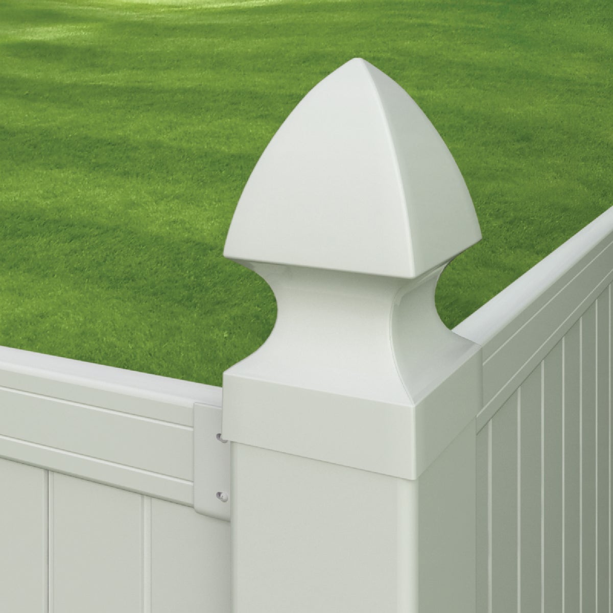 Outdoor Essentials 5 In. x 5 In. White Gothic Vinyl Post Cap