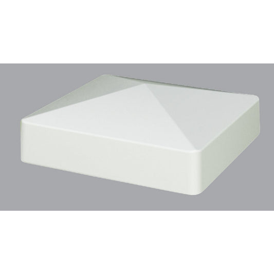 Outdoor Essentials 5 In. x 5 In. White Pyramid Vinyl Post Cap