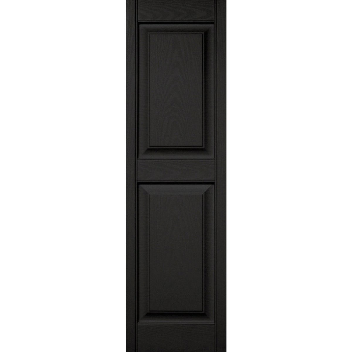 Builders Edge 15 in. x 51 in. Black Panel Shutter, (2-Pack)