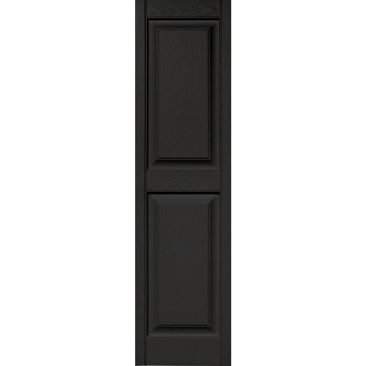 Builders Edge 15 in. x 55 in. Black Panel Shutter, (2-Pack)