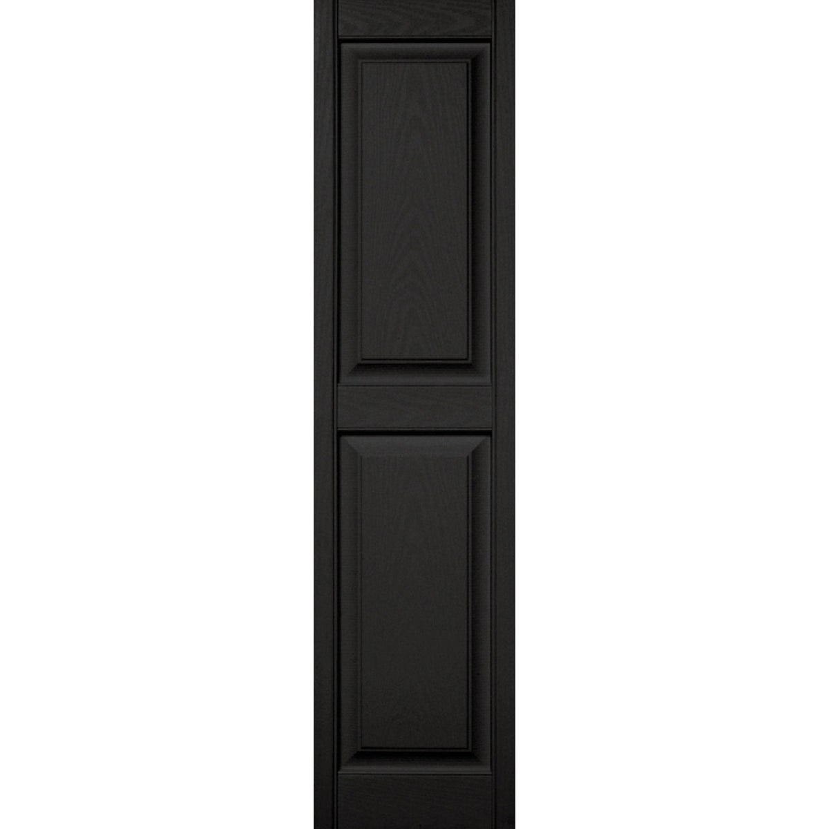 Builders Edge 15 in. x 59 in. Black Panel Shutter, (2-Pack)