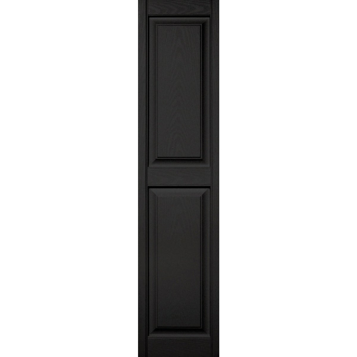 Builders Edge 15 in. x 63 in. Black Panel Shutter, (2-Pack)