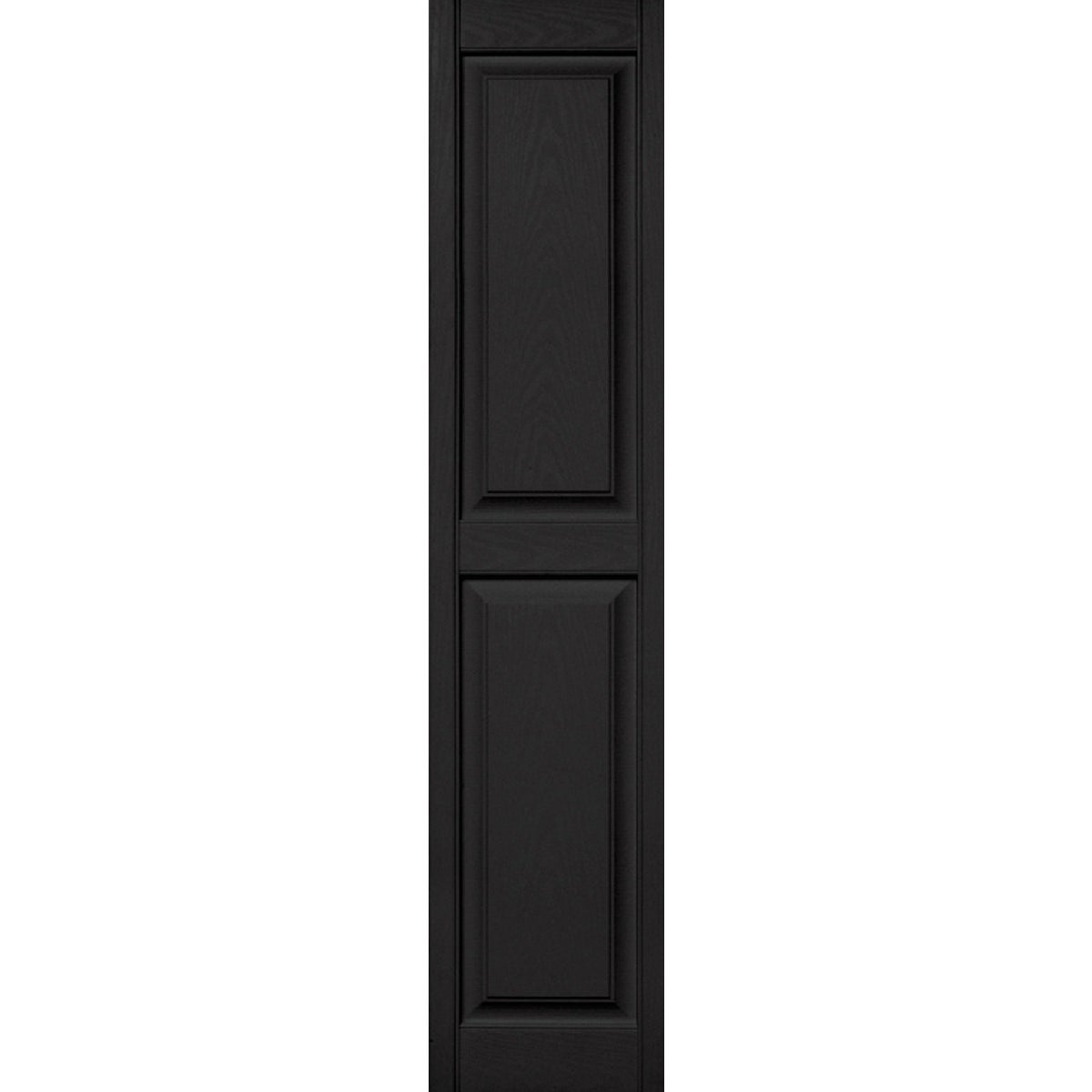 Builders Edge 15 in. x 67 in. Black Panel Shutter, (2-Pack)