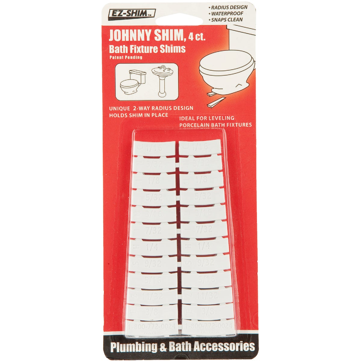 EZ Shim Plastic Bath Fixture and Toilet Shim