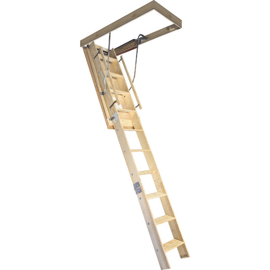 Louisville Spacemaker 10 Ft. 3 In. 30 In. x 54 In. Wood Attic Stairs, 350 Lb. Load