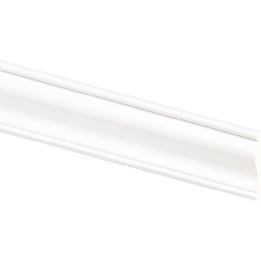 Inteplast Building Products 5/8 In. W. x 2-5/8 In. H. x 8 Ft. L. White PVC Chair Rail Molding