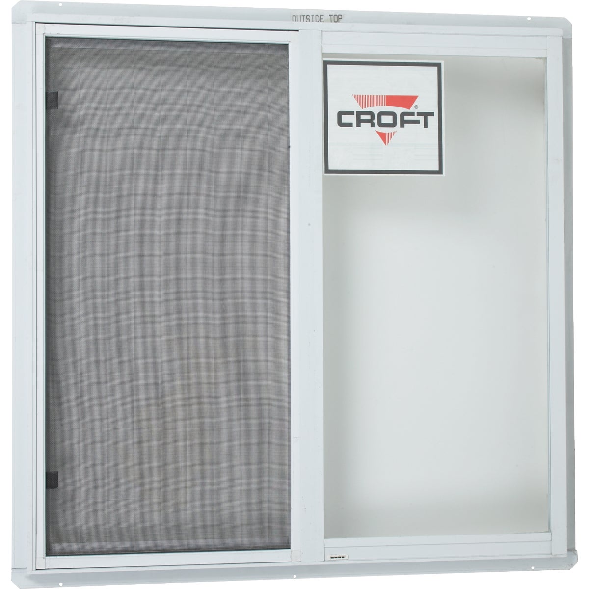 Croft Series 70 35 In. W. x 35 In. H. White Aluminum Sliding Window with Screen