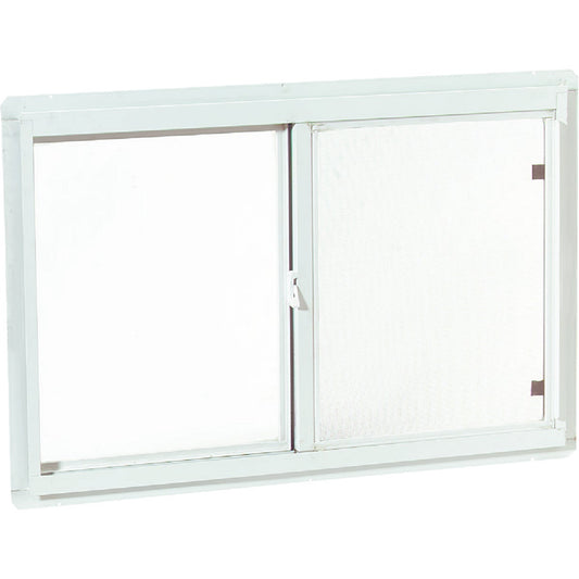 Croft Series 70 47 In. W. x 35 In. H. White Aluminum Sliding Window with Screen