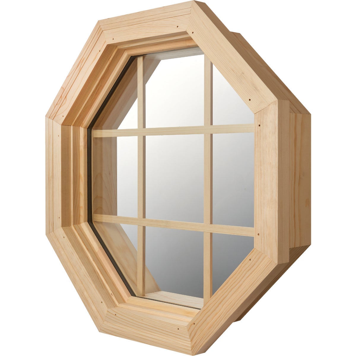 JJJ Specialty Cabin Light 4-Season 21-5/8 In. W. x 21-5/8 In. H. Pine Octagon Window