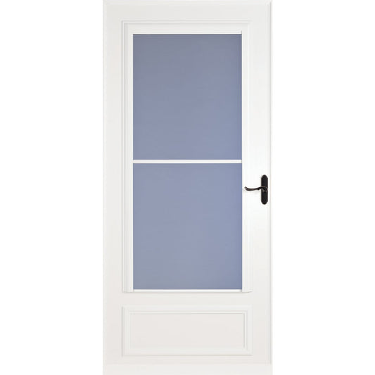 Larson Screenaway Lifestyle 36 In. W x 81 In. H x 1 In. Thick White Mid View DuraTech Storm Door