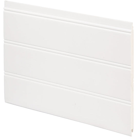 Inteplast Building Products 7-1/2 In. W. x 1/4 In. H. x 8 Ft. L. White PVC Reversible Beaded Wainscot