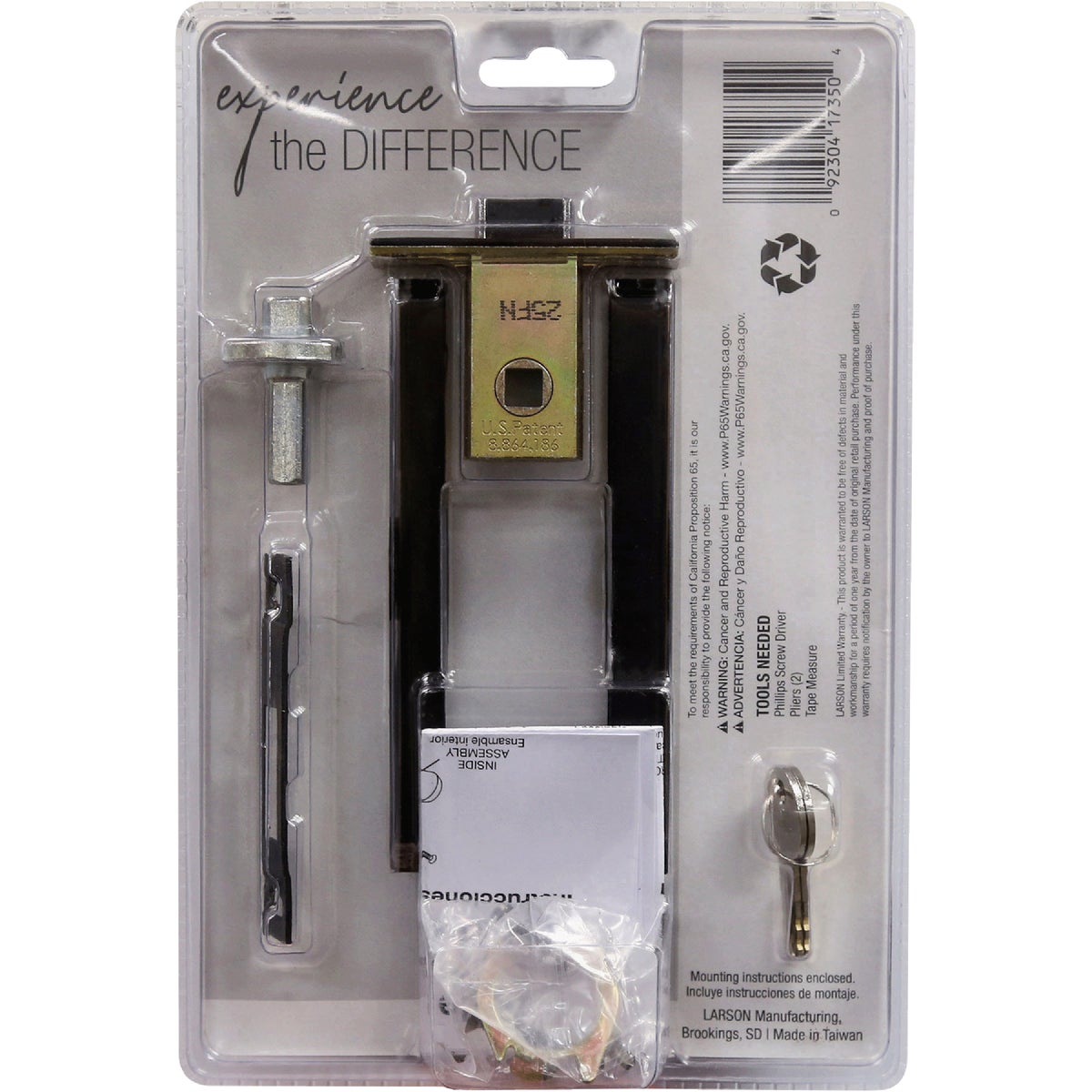 Larson M2 Brass Storm Door Leverset