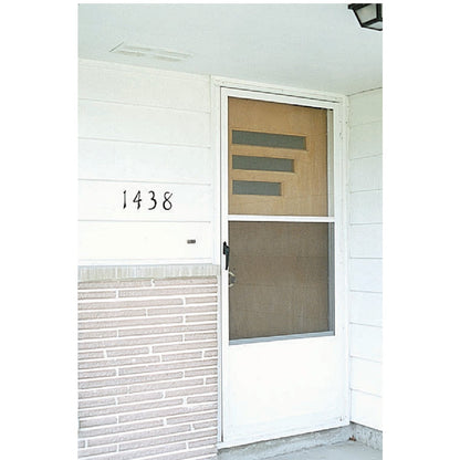 Croft Continental Style 36 In. W x 80 In. H x 1-1/4 In. Thick White Self-Storing Aluminum Storm Door