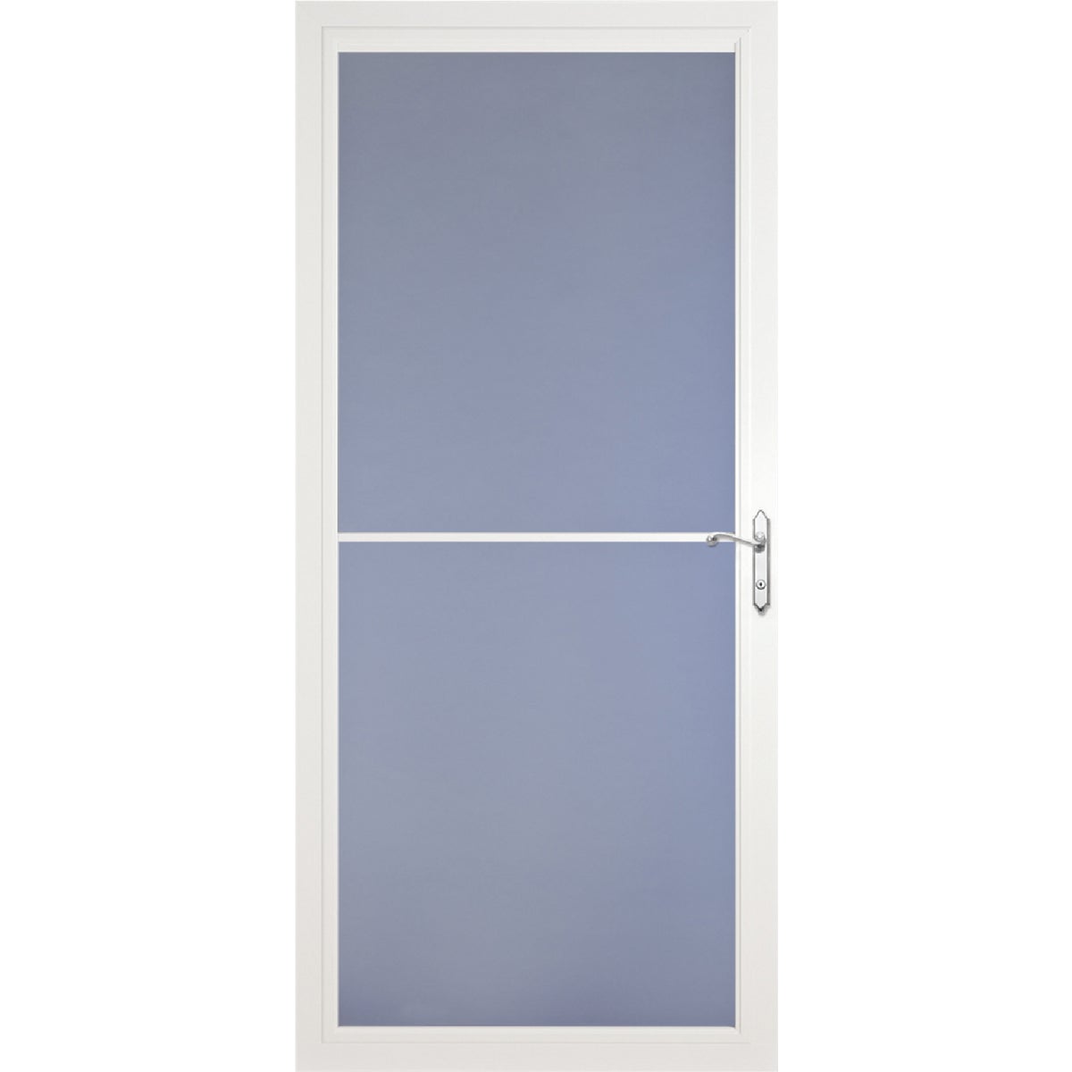 Larson Screenaway Lifestyle 36 In. W x 81 In. H x 1-3/8 In. Thick White Full View Aluminum Storm Door