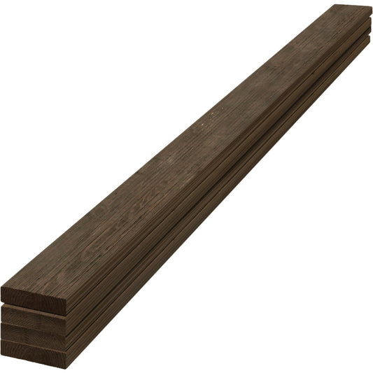 UFP-Edge 4 In. W x 8 Ft. L x 1 In. Thick Brown Wood Rustic Trim Board (4-Pack)